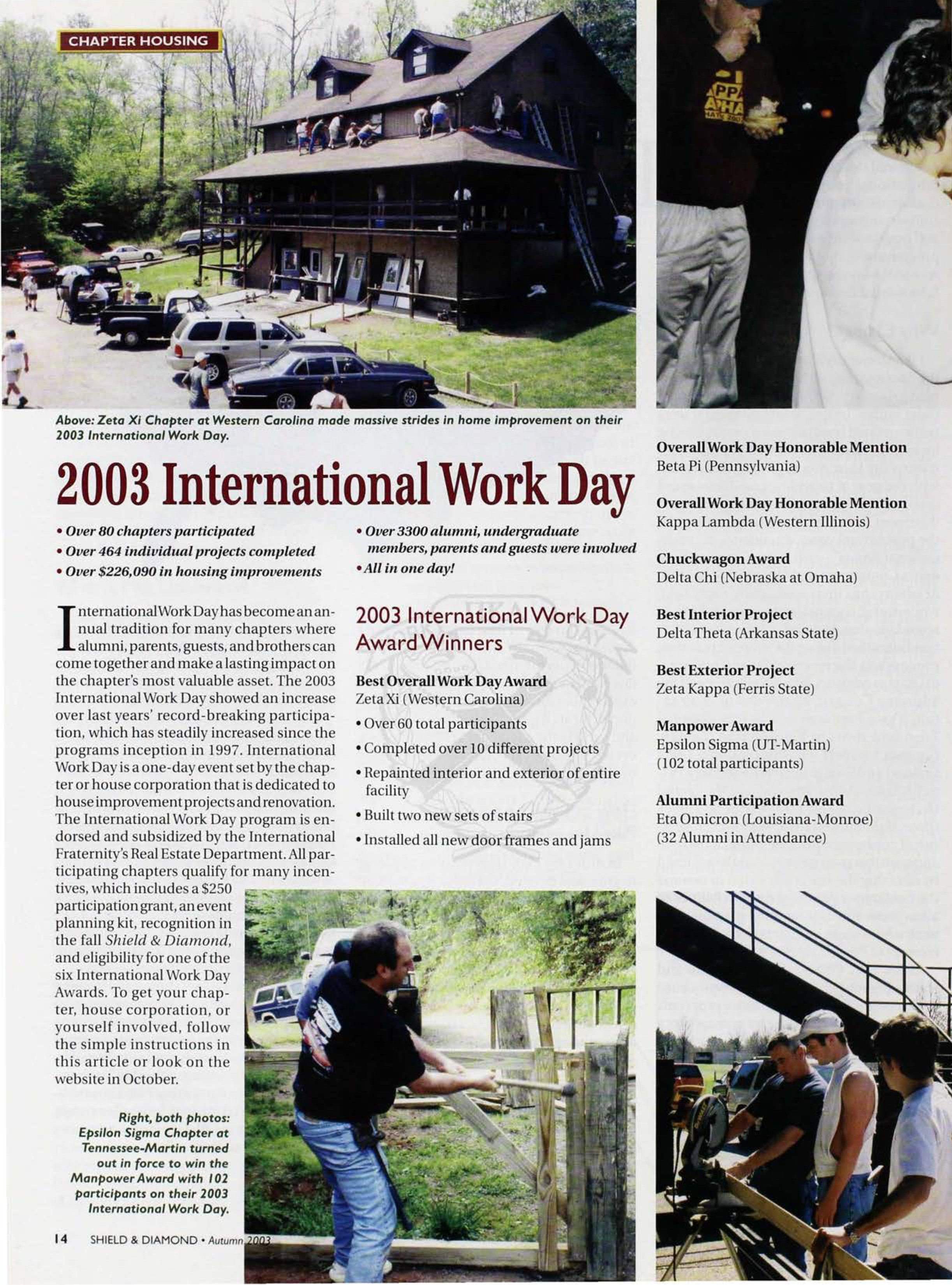 2003 International Work Day, Autumn 2003